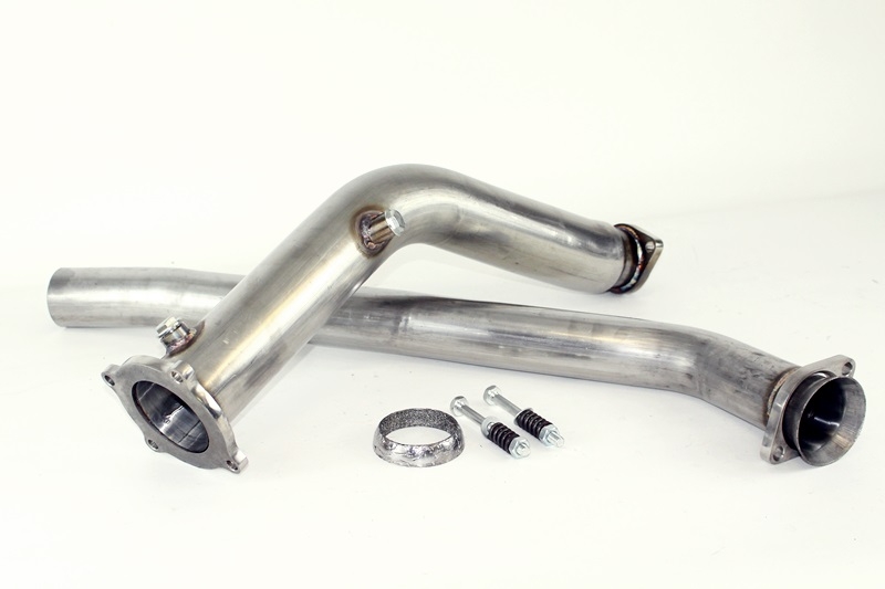 Audi A4 B7 quattro 2.0TFSI Performance Hosenrohre Edelstahl 76mm
