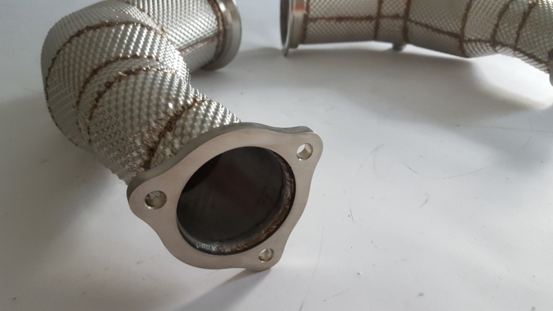 Audi RS5 2.9 B9 Downpipe Paar Hosenrohr Kat Ersatz Clubsport Elite mit Thermoisolierung