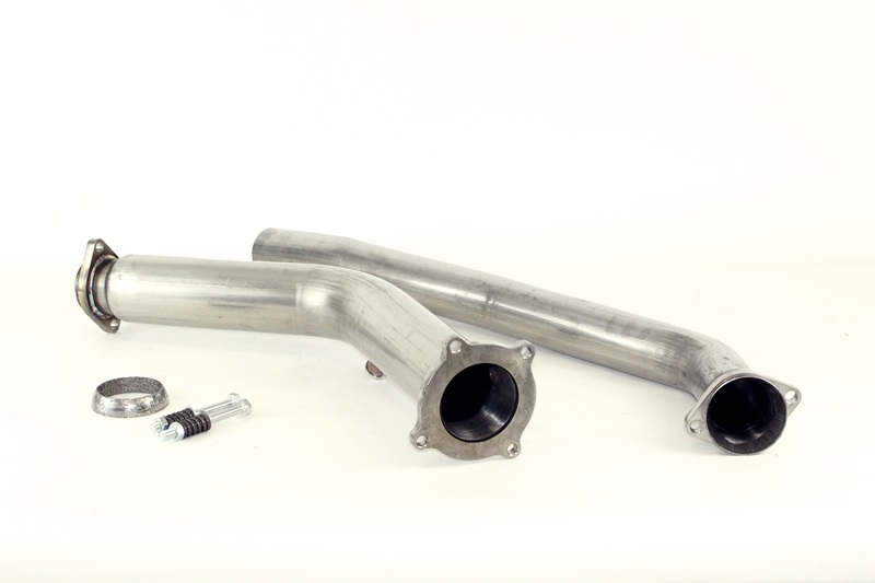 Audi A4 B7 quattro 2.0TFSI Performance Hosenrohre Edelstahl 76mm